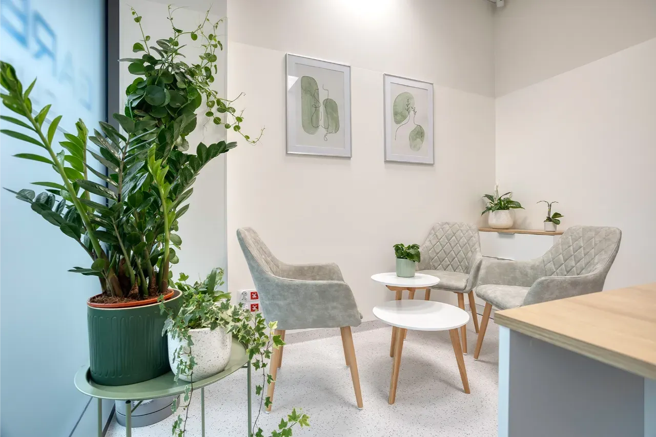 Recepcja i poczekalnia Garbary Clinic